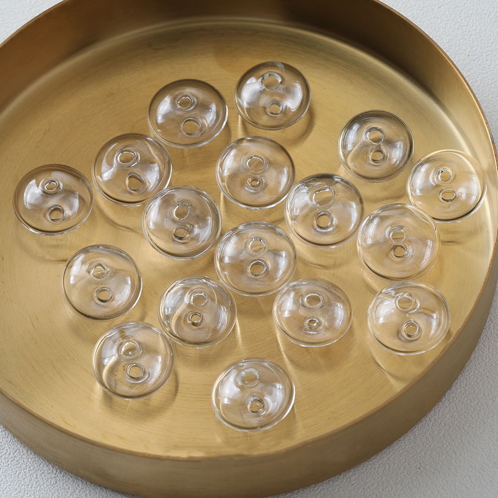 Glass Bubble Beads, 17-19mm, Oval OpenworkGlass Beads, Hand Blown Hollow Oval Globes for Jewelry Making, DIY Beads Finding GZ008