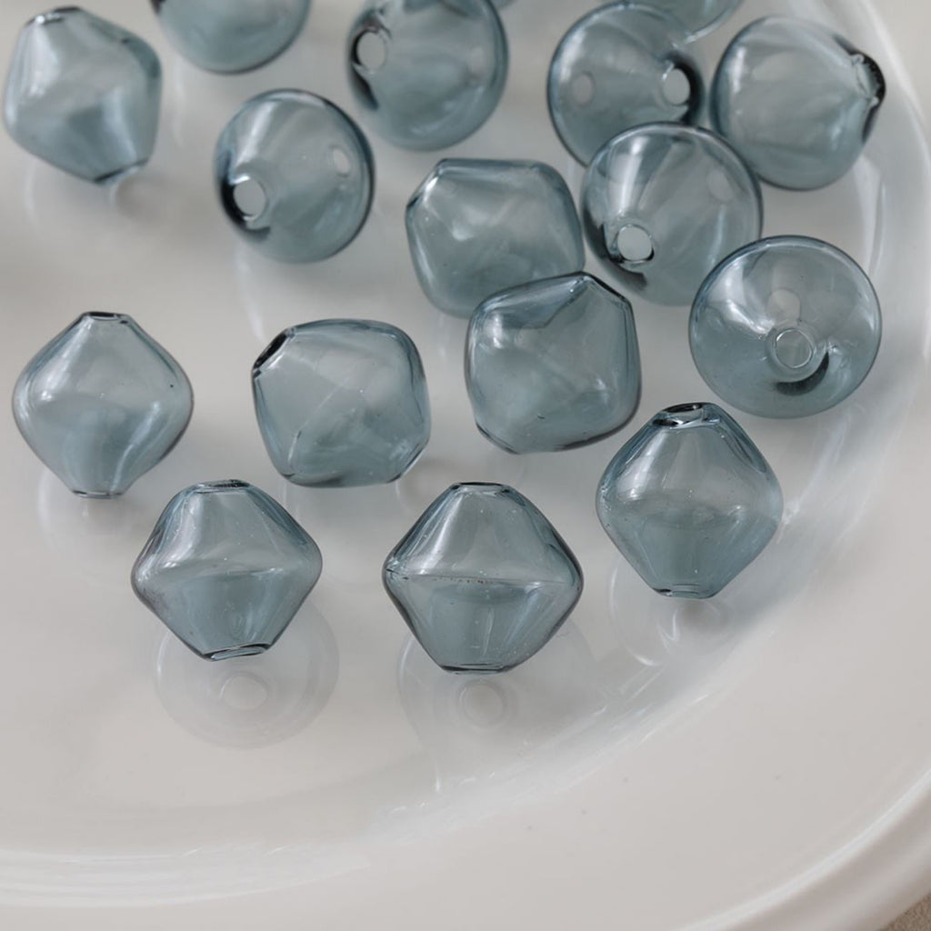 Glass Bubble Beads,Rhombus Hollow Glass Beads, Colorful Hand Blown Hollow  Globes for Jewelry Making, DIY Beads Finding GZ563