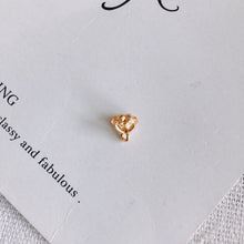 Load image into Gallery viewer, 10pcs Flower Pendant Charm with loops, 3D Mini Flower, Cubic Pave Pendant, Bracelet Necklace Making, Gold Plated Jewelry Findings MY065-F059