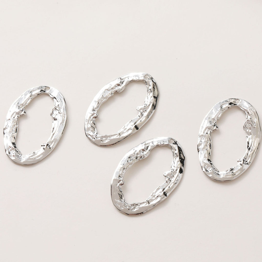 Colgante calado irregular, chapado en oro y plata de 14 quilates, para collar, para bisutería, JG013