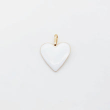 Load image into Gallery viewer, Enamel Heart Charm, 18K Gold Plated Heart Pendant, 24mm, Necklace Bracelet Making Pendant S20466