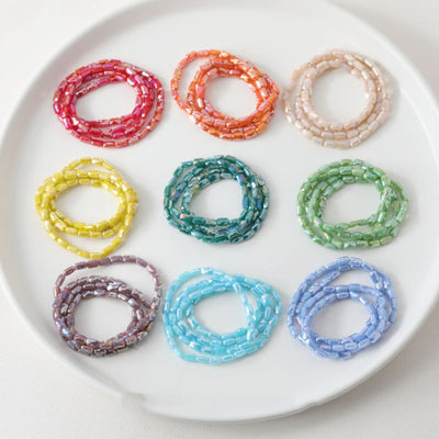 Rectangular Cut Faceted Glass Beads, 6.4*4.1mm , Crystal Glass Loose Beads for Jewelry Making, DIY Beads Finding GZ552