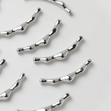 Cargar imagen en el visor de la galería, Cuentas tubulares licuadas, cuentas espaciadoras, cuentas tubulares irregulares, chapadas en oro y plata de 14 quilates, accesorio para hacer pulseras y collares, GZ514