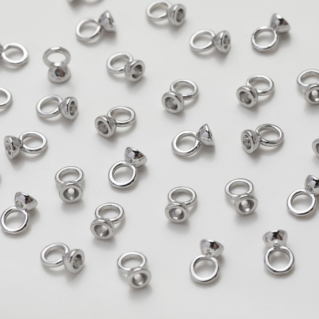 10pcs Beads Caps with holes, Bead Cones, 18K Gold Plated, With Loop, 5.4*7.7mm, Pearl Bead Caps, Jewelry Making GZ504