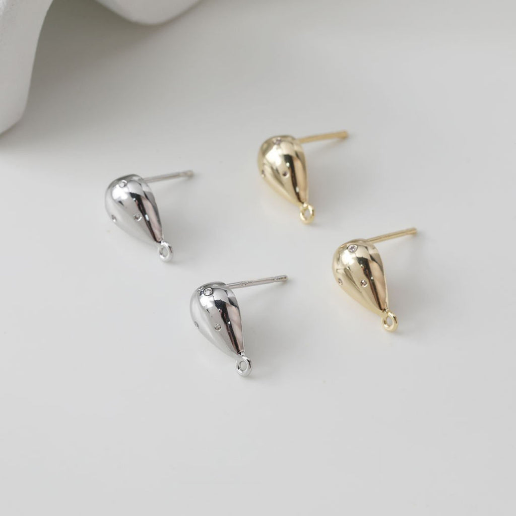 قرط متدلي غير منتظم، ذهب/فضة عيار 14 قيراط، أقراط فضة S925 خالية من النيكل، قرط دائري مع حلقة BB122-D0400