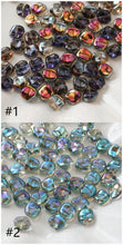 Load image into Gallery viewer, Irregular Square Glass Beads, 12x10mm, Crystal Glass Loose Beads for Jewelry Making, DIY Beads Finding GZ538