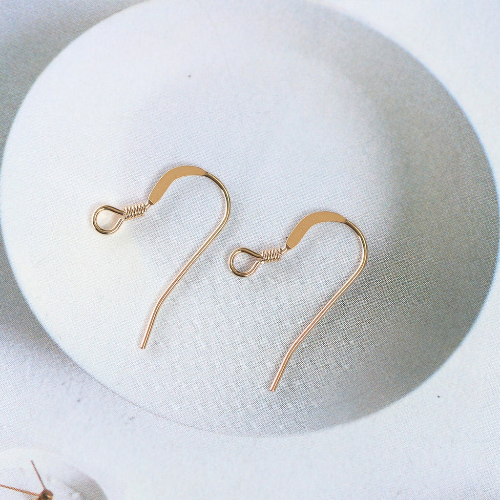 14K Gold Filled Ear Wires, Earring Hooks, Nickel Free, 1/20 GF Fish Hooks for Jewelry Making B017