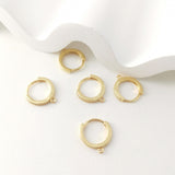 6PCS Crystal Cubic Ear Hoops, 15x16mm 18K Gold Plated Leverback Earrings, Huggie Hoops Earrings, earring findings for Jewelry Making S832