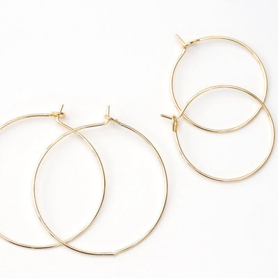 20pcs Circle Wire Pendant, Gold Plated Circle Pendant, 25/30/35/40mm, Circle Earring Findings for Beading, DIY Jewelry Findings Z024