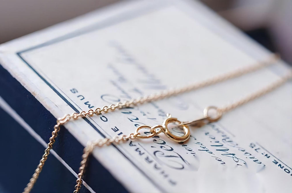 16/18 inch-14K Gold Filled Finished Chain- 1.25mm Flat Cable Chain with Spring Clasp, Ready for Wear, Finished Oval Chains, B003