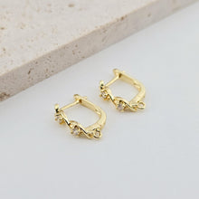 Load image into Gallery viewer, 18K Gold Plated U Shape Hoop Earring, Huggie Hoops Earring Parts, U shape Hoop earring  for Jewelry Making D0250