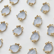 Load image into Gallery viewer, Irregular Shape Crystal Charm, Glass Connector, Glass Pendant, 18K Gold Plated, Jewelry Findings GZ730