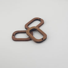 Load image into Gallery viewer, 10PCS Ellipse Geometric Shape Wood Charms, Wooden Pendant, Reclaimed Walnut Wood, Geometric Statement Wood Earrings Diy Ideas JT967