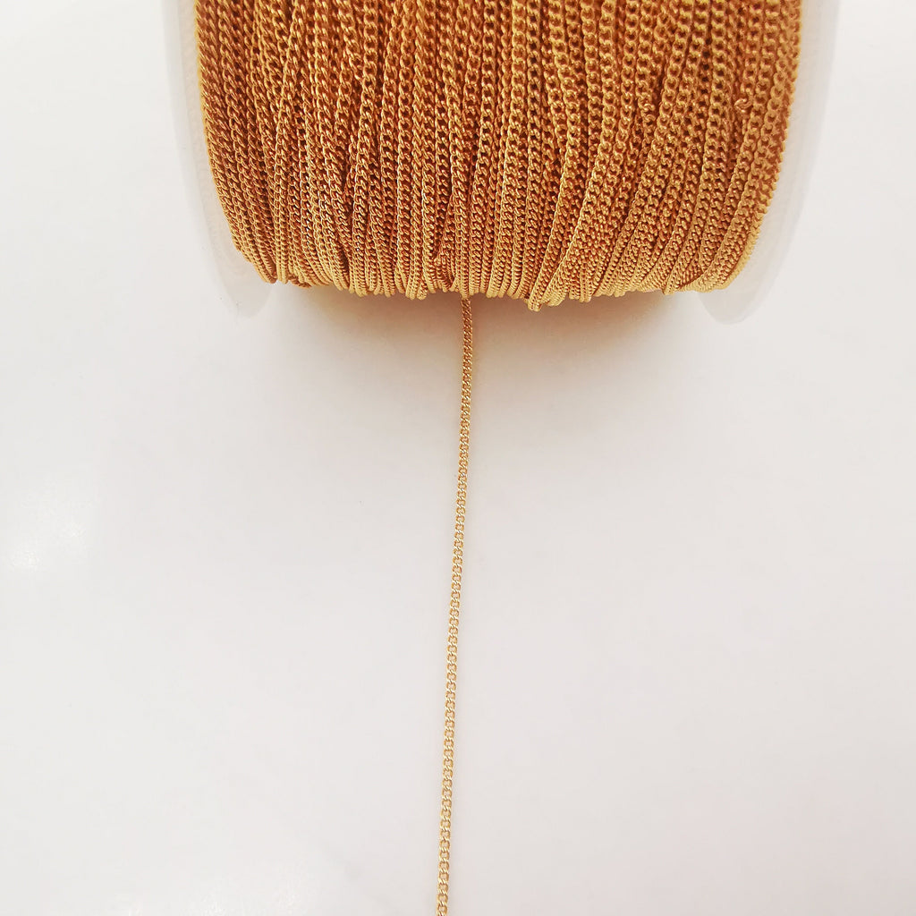 18K Gold Cable Chain, Vine Chain, Heart Chain, Loose Chains For Jewelry, Unfinished Chain, Hypoallergenic, Necklace Making Findings ZX068