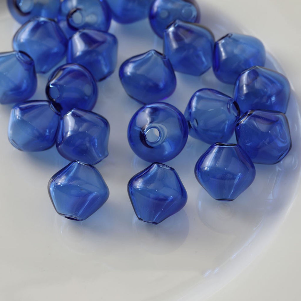 Glass Bubble Beads,Rhombus Hollow Glass Beads, Colorful Hand Blown Hollow  Globes for Jewelry Making, DIY Beads Finding GZ563