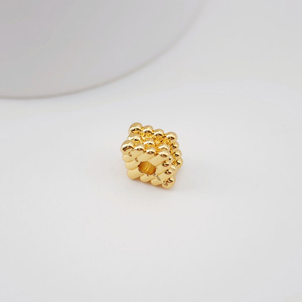 10pcs Spacer Beads Collection, 18K Gold Plated, Round Beads, Dainty Jewelry Making Beads, Jewelry Finding S1179