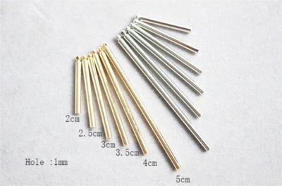 10pc Long Bar Pendant, 18K Gold Plated Bar Charm, 2cm,2.5cm,3cm,3.5cm,4cm, 5cm, Earring Making Findings GZ177-ZX7016