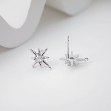 تحميل الصورة إلى عارض المعرض، أقراط مكعبة مرصعة بالنجوم، ذهبية/فضية، أقراط من الفضة الاسترلينية 925 خالية من النيكل، نتائج أقراط مضادة للحساسية ZX249