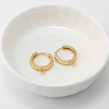 Load image into Gallery viewer, 10PCS Huggie Hoops Earring Hoop, 18K Gold Plated Leverback Ear Hoops, Gold Earring Making Findings for Jewelry Making S660