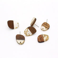 Load image into Gallery viewer, 10PCS Geometric Wooden Earring Findings, Nickel Free, Earring Finding PS028-JT003