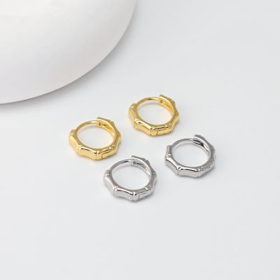 Bamboo Earring Hoops, Gold Plated Huggie Hoop Earring, Leverback Earring, DIY Earring  Findings, Handmade Earring Supplies D0517