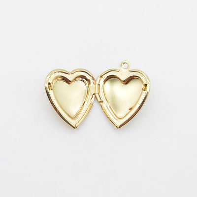 Shiny Heart Locket Charms, 18K Gold Plated, Key to my heart, Love Pendant, Necklace Making Pendants, Jewelry Findings S20563