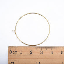 Load image into Gallery viewer, 20pcs Circle Wire Pendant, Gold Plated Circle Pendant, 25/30/35/40mm, Circle Earring Findings for Beading, DIY Jewelry Findings Z024