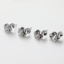 تحميل الصورة إلى عارض المعرض، أقراط على شكل شريط مع حلقة، ذهب عيار 14 قيراط، فضة S925، أقراط خالية من النيكل، أقراط أذن مضادة للحساسية، GZ758