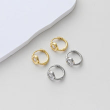 Load image into Gallery viewer, CZ Pave Earring Hoop, Gold Plated Huggie Hoop Earring, Leverback Earring, DIY Earring  Findings, Handmade Earring Supplies D0508-D0523