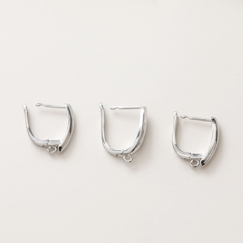 U Shape Earring Hoop, Huggie Hoops Earring Finding, Ear Hoops, 12x19mm, hoop earrings GZ166