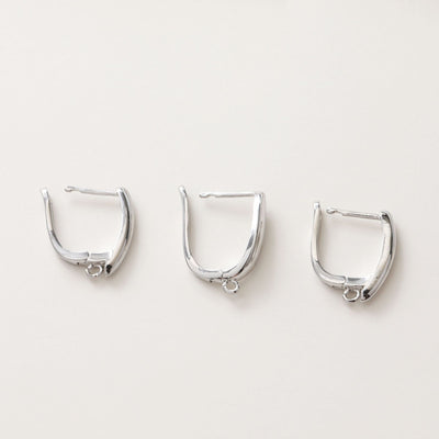 U Shape Earring Hoop, Huggie Hoops Earring Finding, Ear Hoops, 12x19mm, hoop earrings GZ166