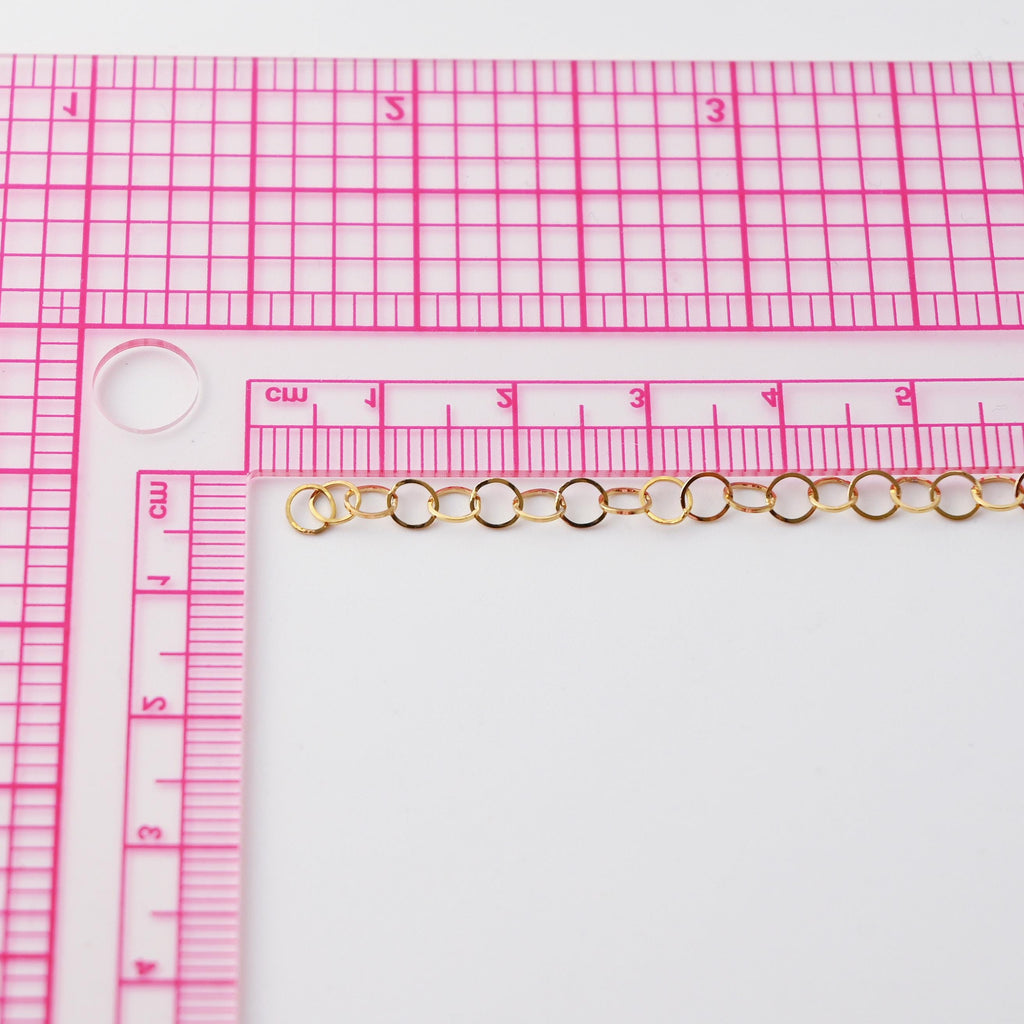 Stainless Steel Cable Chain, 4mm in Flat, 18K Necklace Link Chain, Unfinished Chain, Hypoallergenic, Necklace Making Findings GT010