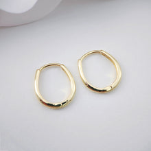 Load image into Gallery viewer, Pear Earring Hoop, Gold Plated Huggie Hoop Earring , Huggie Hoops DIY Earring  Findings,Handmade Earring Supplies D0103