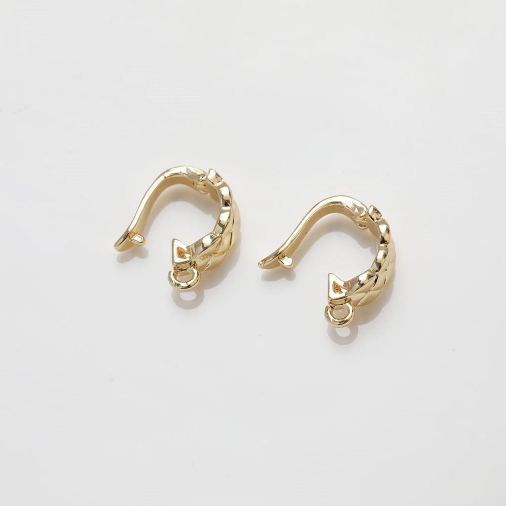 14K Gold Plated Pendant Top, Teardrop Connector, Pendant Snap on Bails, Clasp Link, 14x8mm, Jewelry Making GZ322