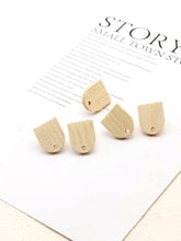 Load image into Gallery viewer, 4PCS Wood Earrings, Horseshor Shape Wooden Earrings for women, Reclaimed Ash Wood, Nickel Free, Geometric Statement Earrings Finding   JT906