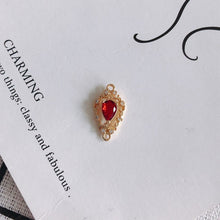 Cargar imagen en el visor de la galería, 4 piezas de dijes de conector de flor con bucles, conector bohemio, colgante de pavé cúbico, fabricación de pulseras y collares, accesorio de joyería chapado en oro MY033-F037