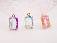 Load image into Gallery viewer, 5pcs Colorful Crystal Charm, Crystal Pendant, Bracelet Necklace Pendant, Gold Plated Glass Charm, Jewelry Findings L005-F257