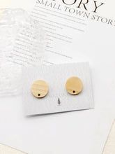 تحميل الصورة إلى عارض المعرض، 4 قطع من الأقراط الخشبية الدائرية، أقراط خشبية مستديرة للنساء، خشب الدردار المُعاد تدويره، خالية من النيكل، أقراط هندسية مميزة، JT903