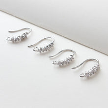 Load image into Gallery viewer, 14K Gold Plated Ear Wires, Cubic Pave Earring Hooks, Nickel Free, Fish Hooks, Ear Wires for Jewelry Making BB020