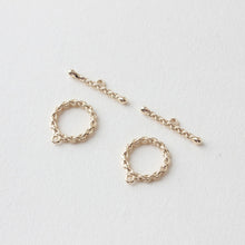 Load image into Gallery viewer, OT Toggle Clasps, 18K Gold Plated Leaf 20x25mm Bracelet Necklace Making OT Clasps, Connectors Clasps, Jewelry Findings JG060