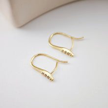 Load image into Gallery viewer, 18K Gold Plated Ear Wires, Cubic Pave Earring Hooks, Nickel Free, Fish Hooks, Ear Wires for Jewelry Making D0180