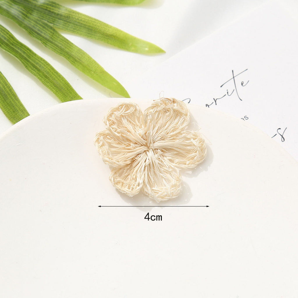 6PCS Rattan weaving Earring Findings, Boho earring making, Hawaii Vacation Style Straw Earrings for girl,Handmade Earring Finding BS008