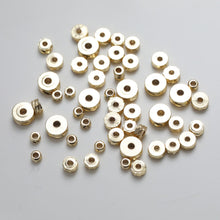 Load image into Gallery viewer, 50PCS- Donut Spacer Beads, Tone Rondelle Spacer Beads, Tire Beads, 18k Gold Plated Beads, Bracelet Making, Jewelry Finding SC021