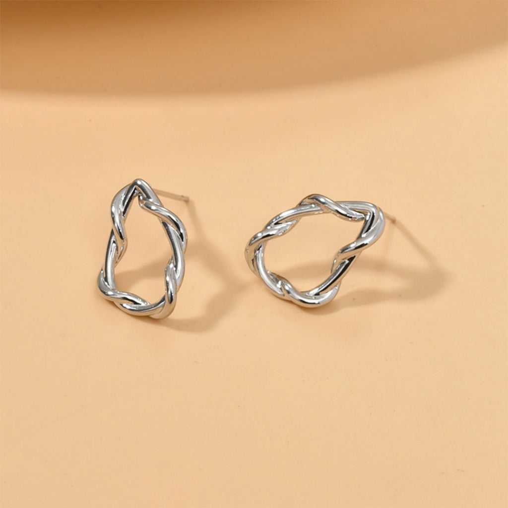 Alien Skeleton Ear Post , S925 Silver Ear Pin Nickel Free, Niche Retro Metallic ,  14K Gold Plated Circle Stud Earring Finding LL152