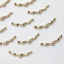 Cargar imagen en el visor de la galería, Cuentas tubulares licuadas, cuentas espaciadoras, cuentas tubulares irregulares, chapadas en oro y plata de 14 quilates, accesorio para hacer pulseras y collares, GZ514