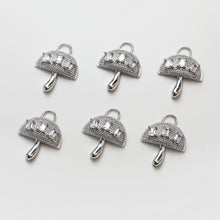 Load image into Gallery viewer, Mushroom Charm, 14K Gold/Silver Plated CZ Pave Pendant, Neckalce Bracelet Making Pendant, Jewelry Supply Finding GZ119