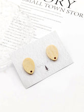 Load image into Gallery viewer, 4PCS Wood Earrings, Teardrop Wooden Earrings for women, Reclaimed Ash Wood, Nickel Free, Geometric Statement Earrings Finding  JT901