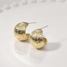 Load image into Gallery viewer, C Shape Wire drawing Earrings Post, 14K Gold, S925 Silver Ear Pin Nickel Free Earrings, Ear Stud Hypoallergenic Earring Findings LL229