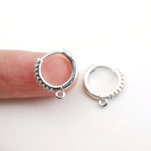 Load image into Gallery viewer, Cubic Zirconia Ear Hoops Multicolor Pave Crystal , 14.8*13.8mm, 18K Gold Plated Leverback Earrings, Huggie Hoops Earring D0156