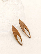 Load image into Gallery viewer, 4PCS Wood Earrings, Hollow Circle Wooden Earrings for women, Reclaimed Walnut Wood, Nickel Free, Geometric Statement Earrings Finding JT933